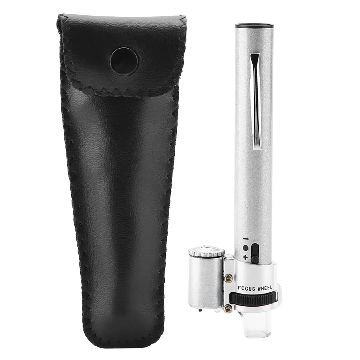 Lupa scopio, 1 Microscopio con Mini Lupa LED de 100 Aumentos, Luz LED Ajustable e Integrada para Examinar Muestras Biológicas para Excursiones y Visitas Escolares (Las Pilas No Están Incluidas)