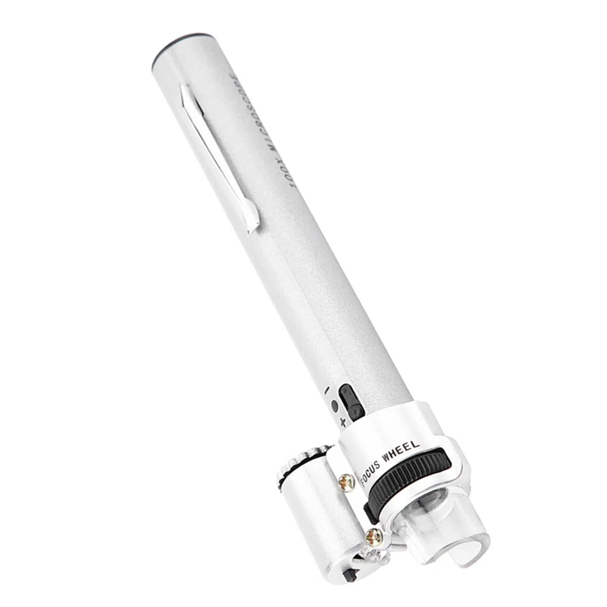 Lupa scopio, 1 Microscopio con Mini Lupa LED de 100 Aumentos, Luz LED Ajustable e Integrada para Examinar Muestras Biológicas para Excursiones y Visitas Escolares (Las Pilas No Están Incluidas)