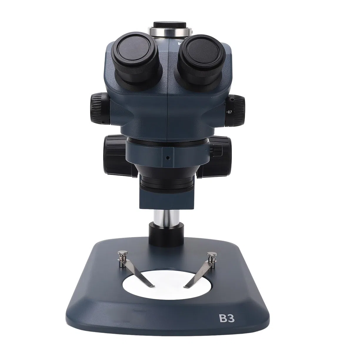 Cocoarm Microscopio Trinocular de 7X a 50X, Microscopio Estéreo ABS con Ocular WF10X22 Mm, Distancia de Trabajo de 100 Mm, Cabezal de 45 Grados, para Inspección y Educación de Laboratorio