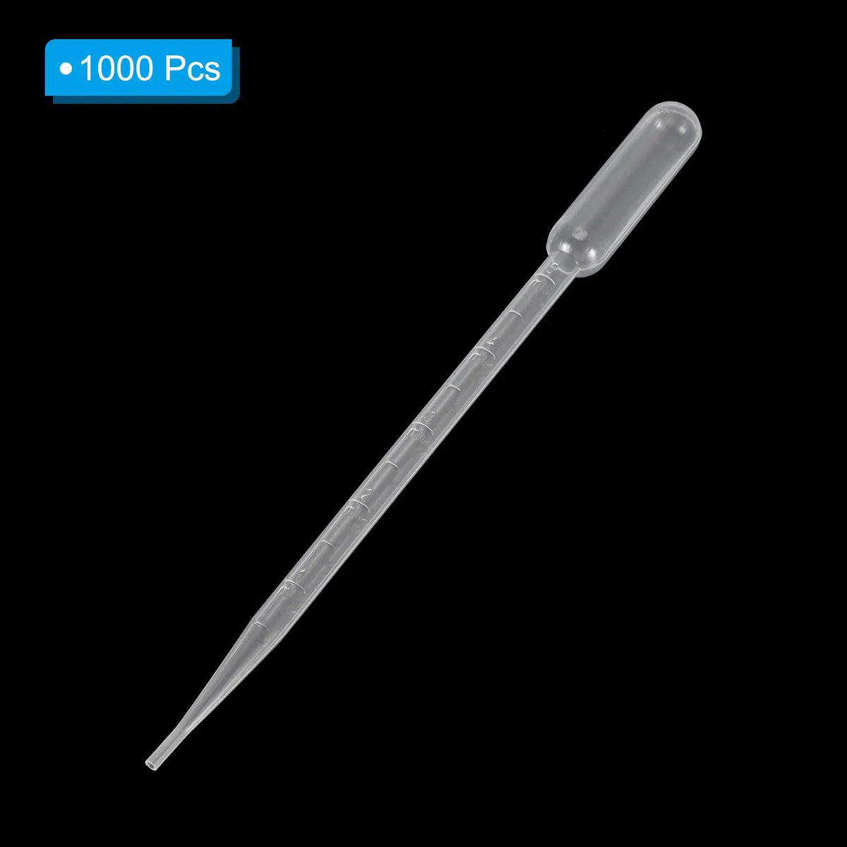 PATIKIL Pipetas 5 ml, 1000 Piezas Pipetas Plástico Pipetas Desechables Pipetas Transferencia Pipetas Plástico Calibradas Con Escala Para Científico Resina Manualidades Maquillaje Aceite