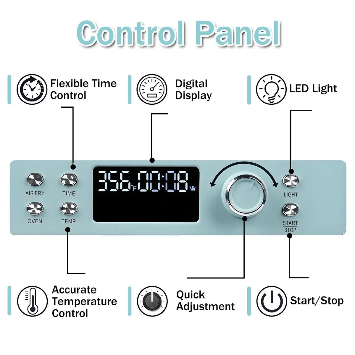 Máquina de horno de sublimación para espacios en blanco de sublimación, horno de convección de luz con pantalla digital para tazas, vasos, tazas y botellas de agua