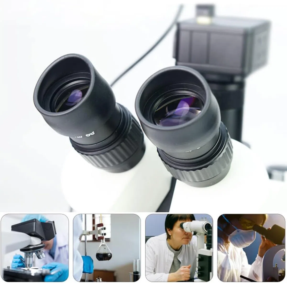 4 PCS Copas de Goma para Ocular 34-38mm Protector Ocular de Goma Suave para Ocular Cubierta de Goma para Ocular para microscopio estereoscópico Goma Suave ángulo Plano (34-38mm)