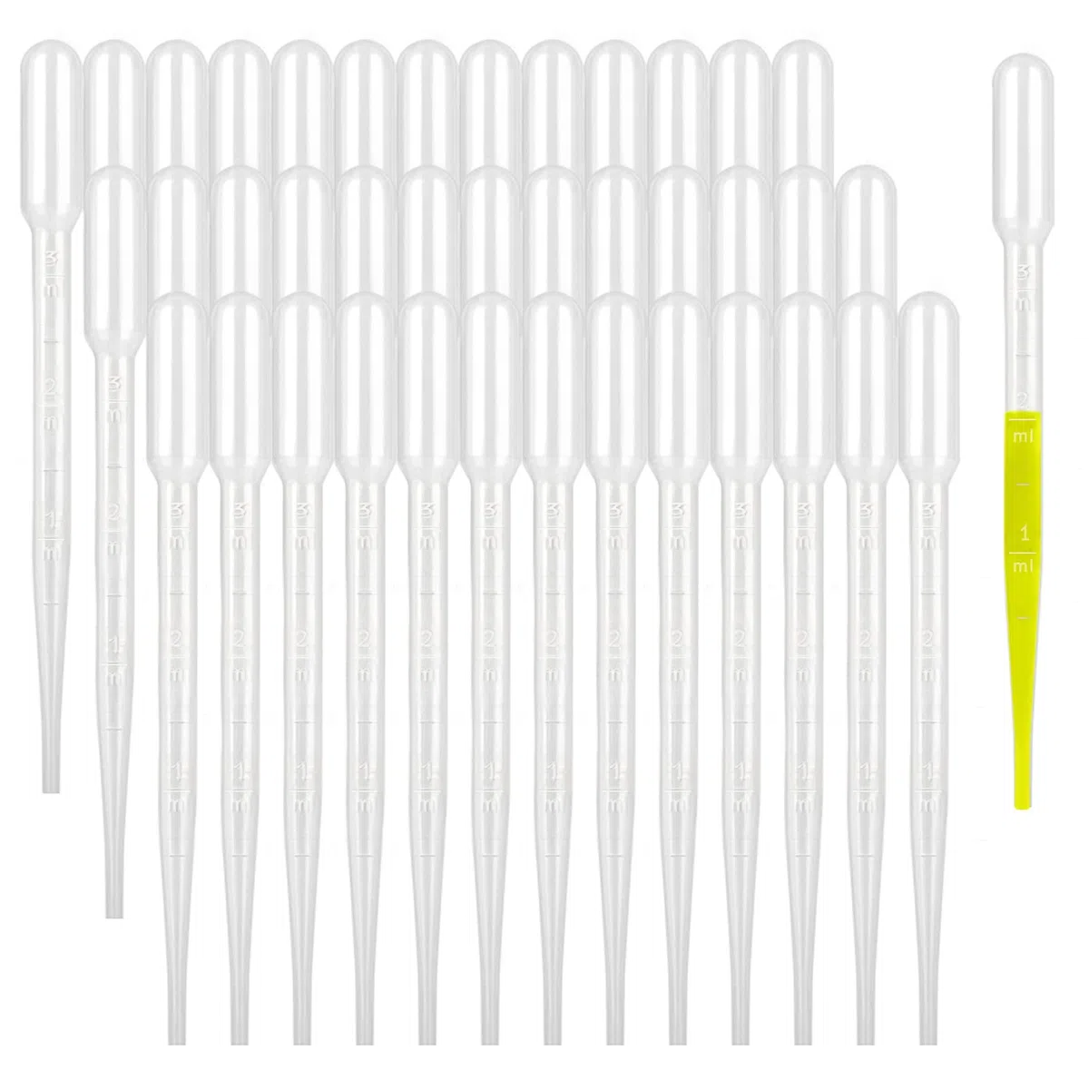 Pipeta de transferencia desechable de plástico moveland de 3 ml para aceites esenciales y laboratorios científicos (300)