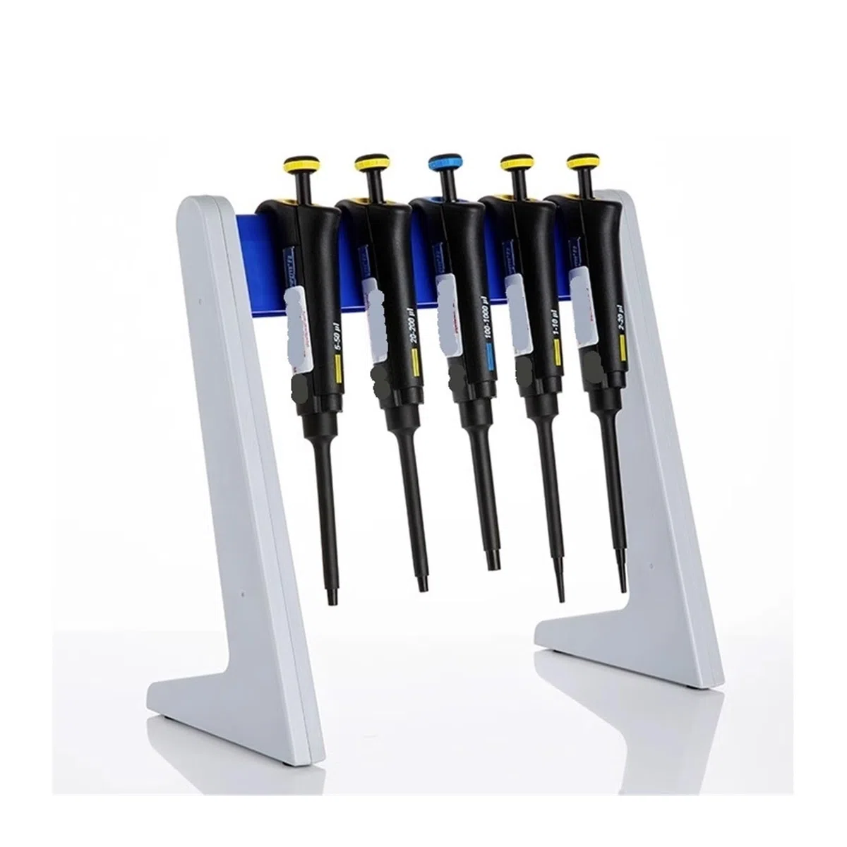 Pipeta multicanal y monocanal, volumen ajustable 100-1000 uL, micropipeta manual con 8 canales