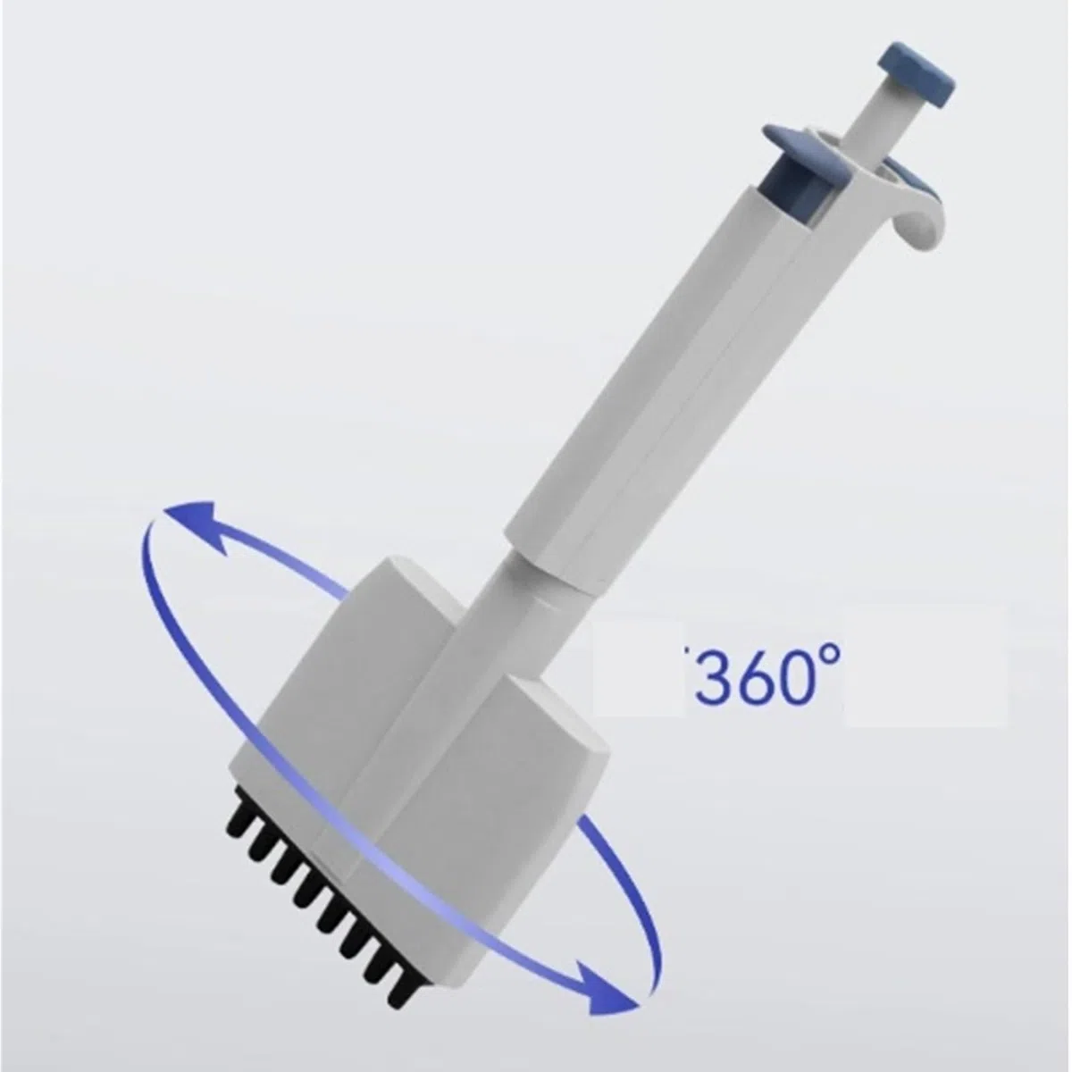 Pipeta Micropipeta Mecánica De Ocho Canales. Pipeta Manual Multicanal Volumen Ajustable para laboratorio(0.5-10ul)