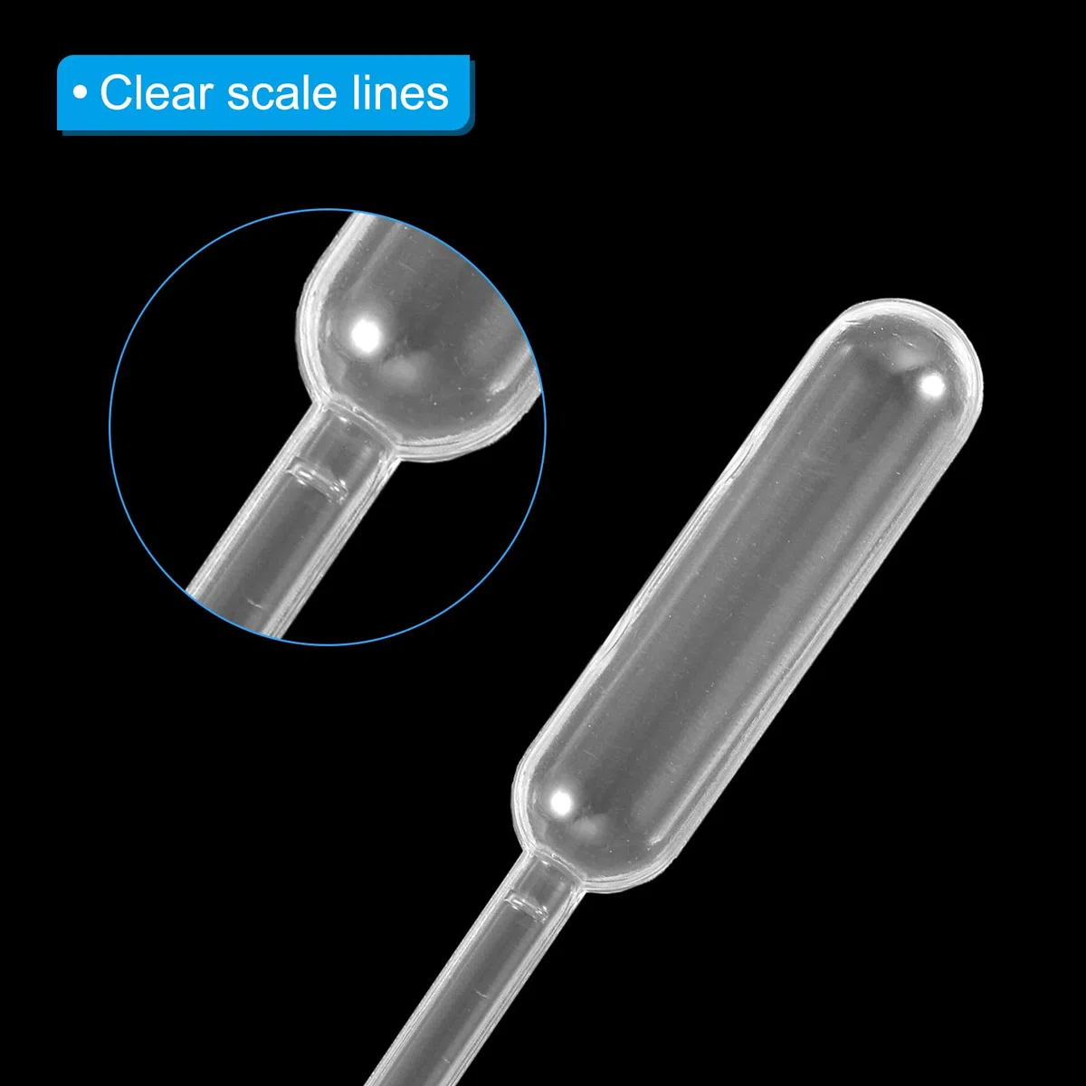 PATIKIL Transferencia Desechables Pipetas, 200uds 0,2ml 0,5ml LDPE Polietileno Plástico Pipeta para Transferencia Líquido para Laboratorio, Química, Claro