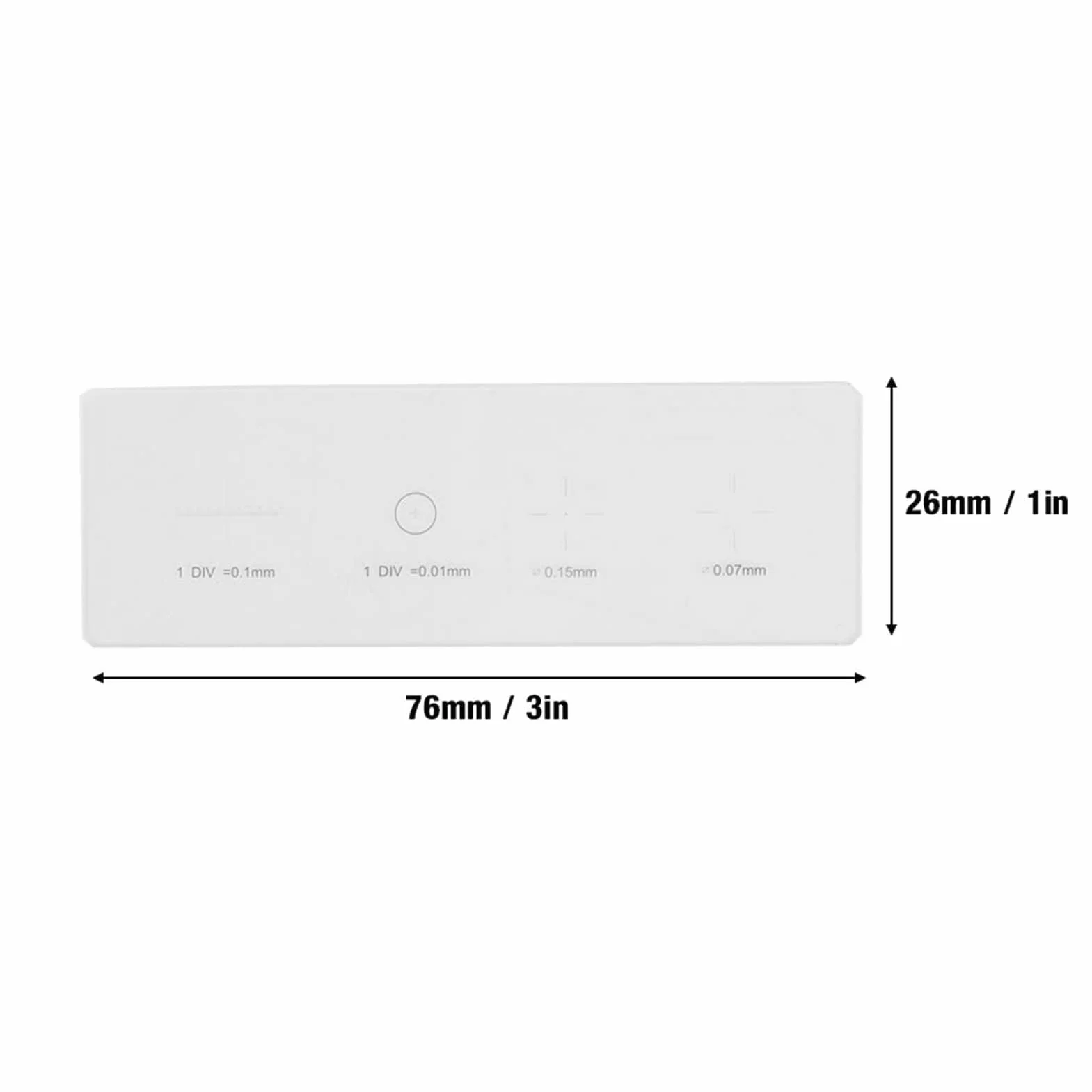 DIV 0.01mm K9 Regla de Calibración de Objetivo de Microscopio de Diapositiva de Calibración de Diapositiva de Calibración de Micrómetro de Vidrio óptico