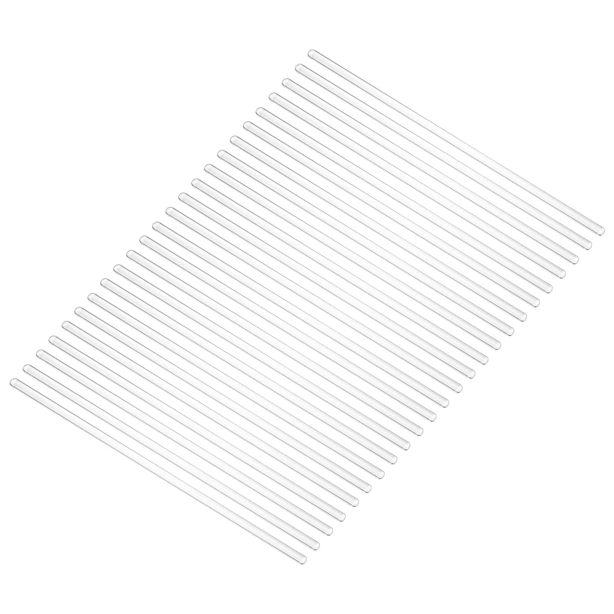 PATIKIL Varilla De Vidrio De Borosilicato, Varilla De Vidrio Para Mezclar De 25Cm Y 6Mm De Diámetro Para Café Cócteles Y Laboratorio, 24 Unidades