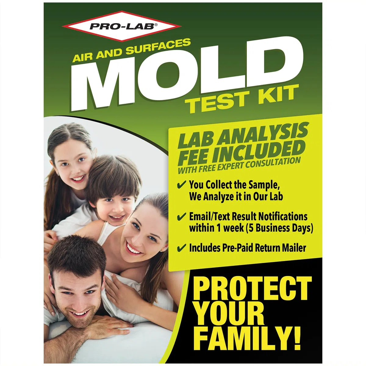 Kit de prueba de molde Pro Lab Pro-lab con análisis de laboratorio y consulta de expertos incluido, 1 onza