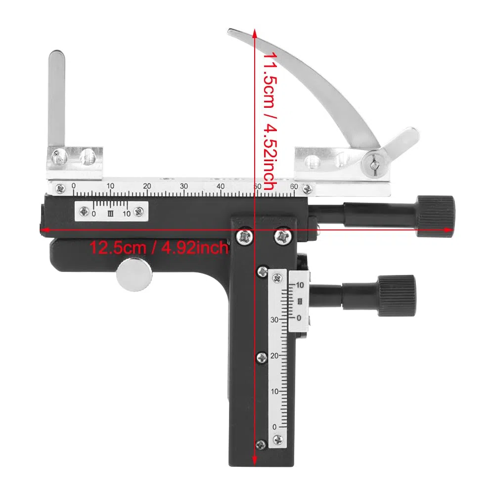 Platina Móvil para Microscopio, Platina Mecánica Acoplable Al Microscopio Mesa Calibre Desplazable Eje X-Y con Escala Mesa Portátil, para Observar Láminas Y Especímenes en Movimiento