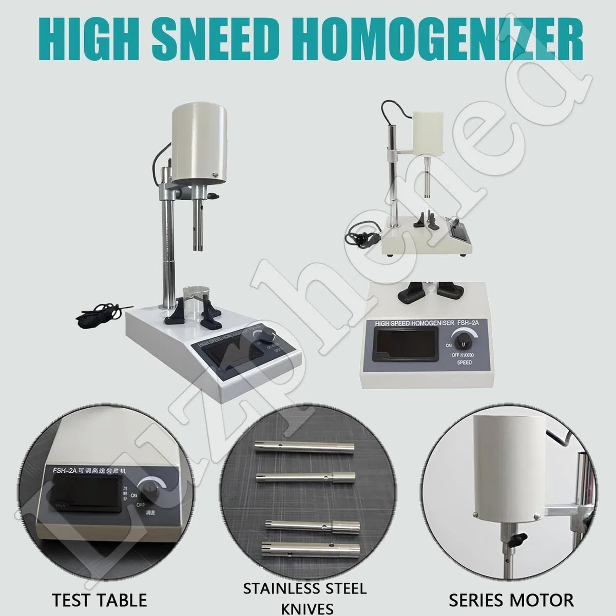 Mezclador homogeneizador de laboratorio, mezclador de dispersión emulsionante ajustable de alta velocidad para uso en laboratorio