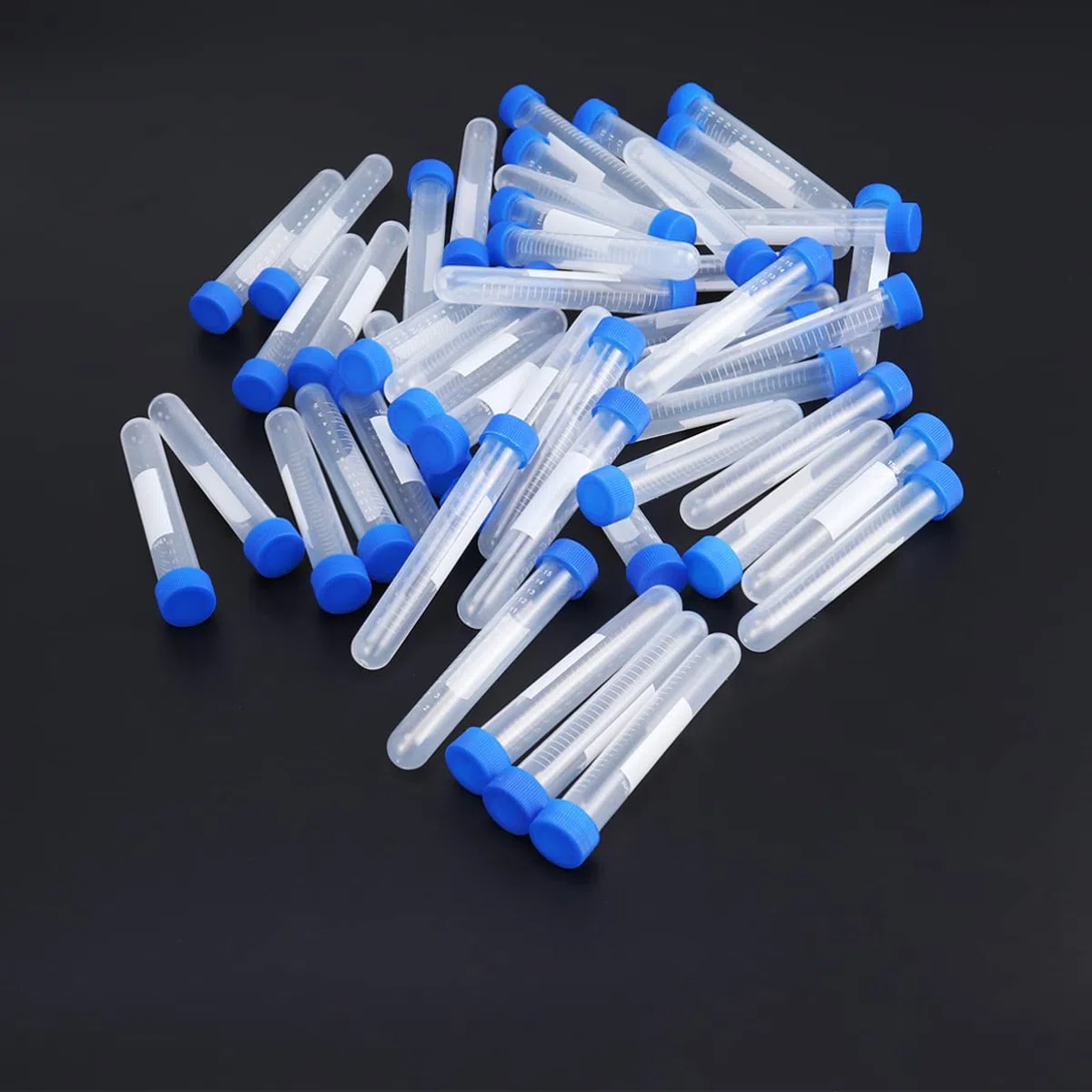Mipcase Tubo De Centrífuga De Fondo Redondo 15 Ml Con Tapa De Rosca Transparente Paquete De 50 Piezas Para Suministros De Laboratorio Almacenamiento De Muestras Y Trabajo Científico
