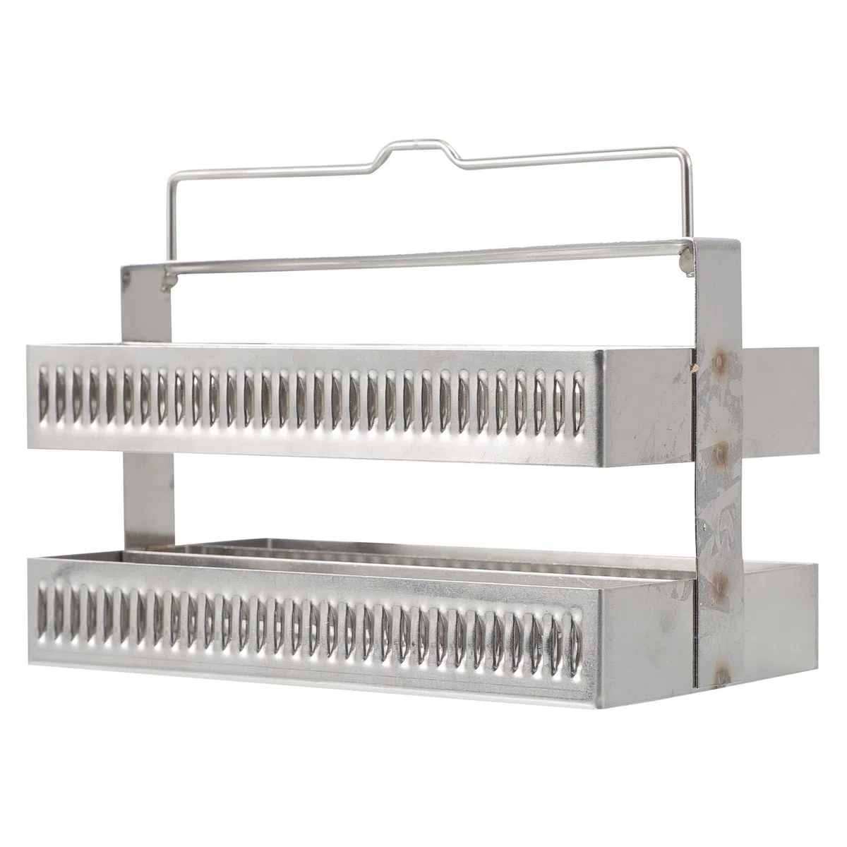 Gradilla para 60 Porta Platos de Vidrio de Acero Inoxidable Ligera y Práctica para Suministros de Laboratorio y Uso Profesional
