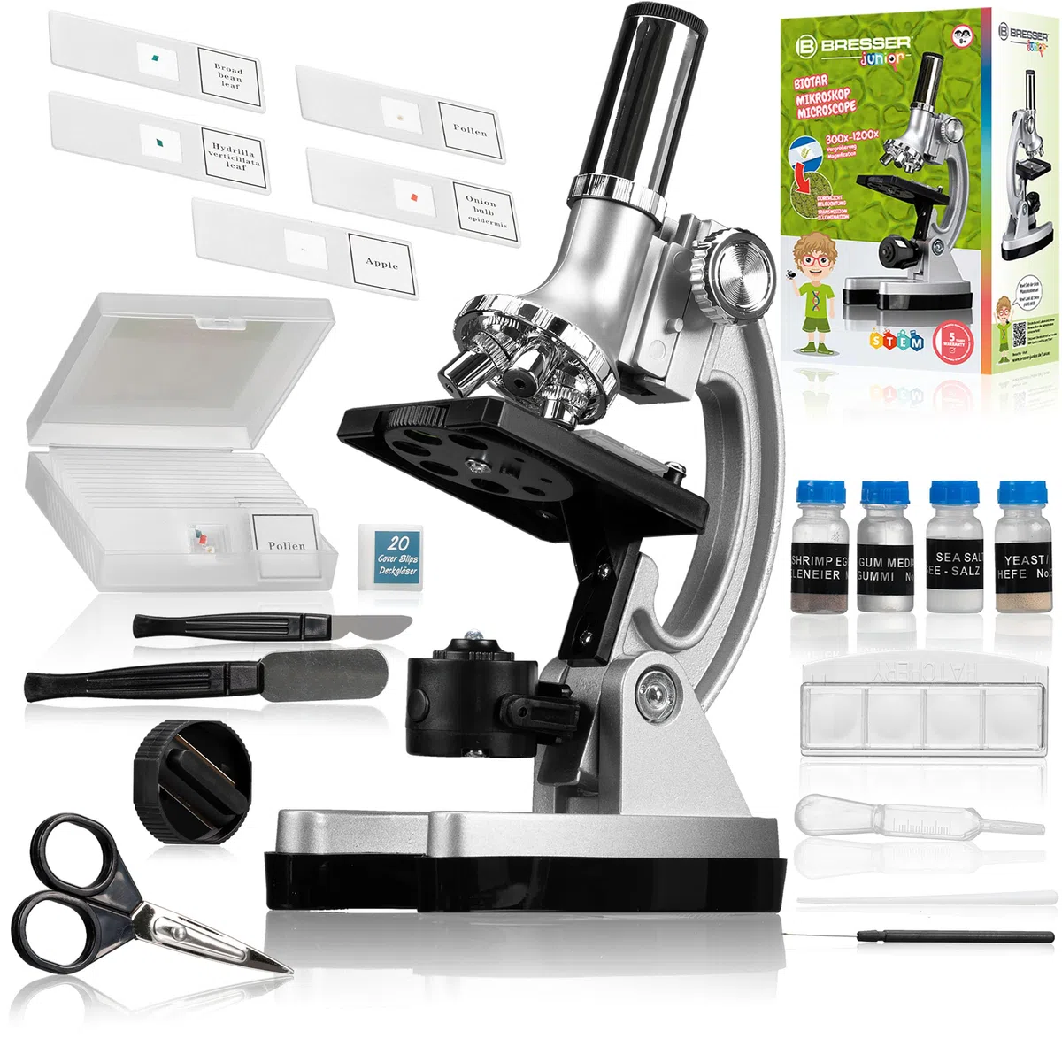 Bresser JUNIOR Biotar 300x-1200x Set Microscopio