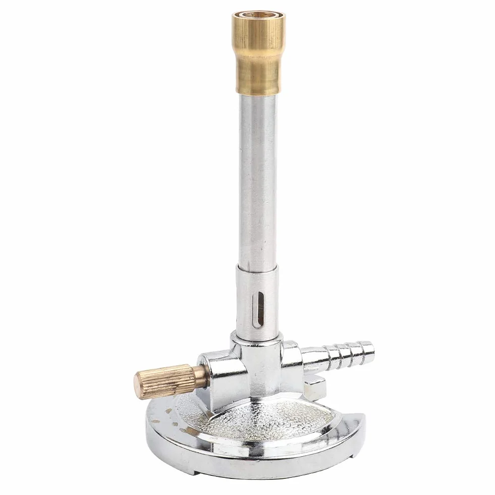 Mechero Bunsen de un solo tubo, 1 pieza de micro materiales metálicos Mechero Bunsen de gas duradero Equipo de calentamiento de laboratorio resistente al calor para gas de carbón embotellado, Mechero