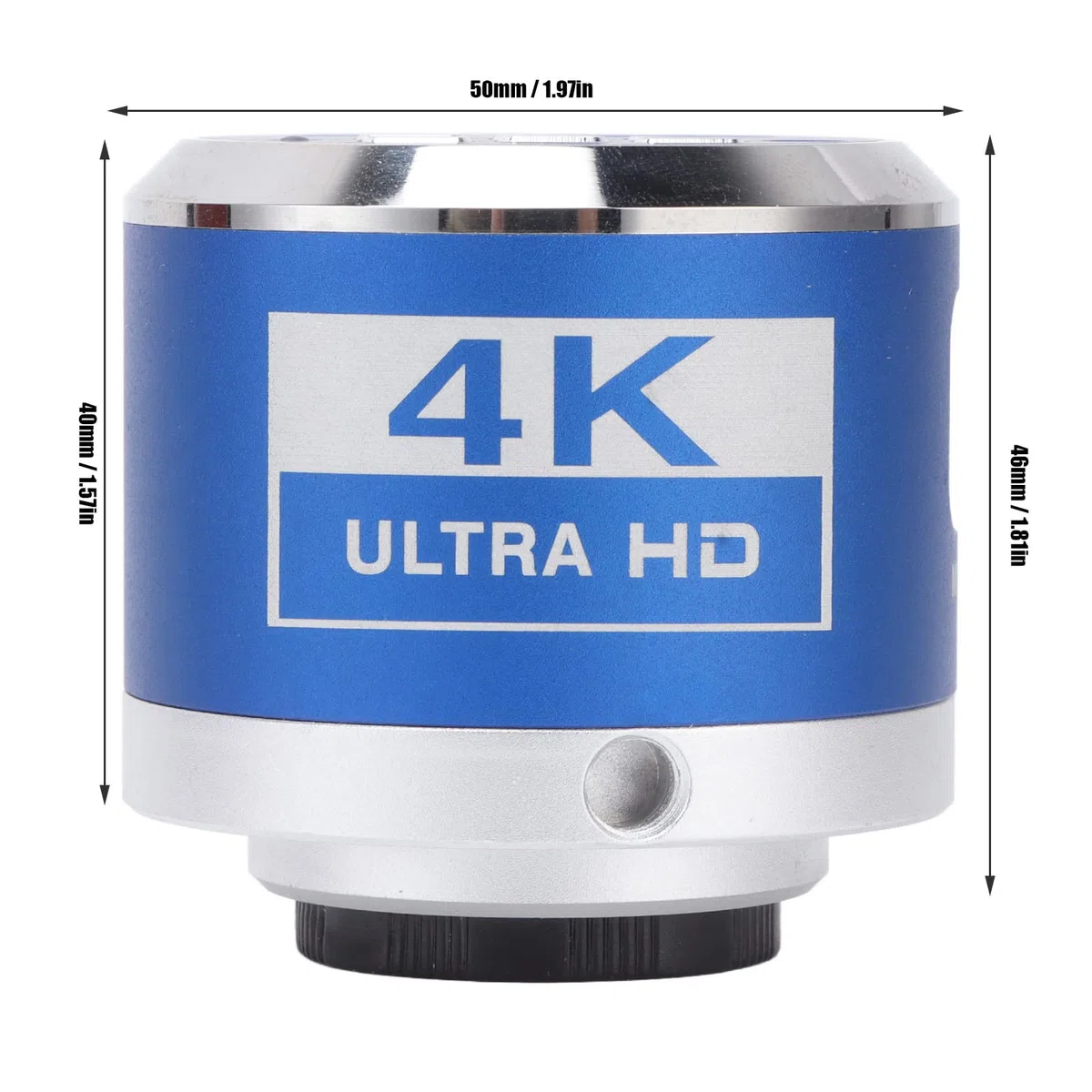 Cámara de Microscopio 4K UHD 30FPS, Cámara Industrial de Vídeo HDMI USB, Cámara Microscópica Digital Electrónica con Montura Z Y Función de Grabación de Video de la Tarjeta(Enchufe de la UE)