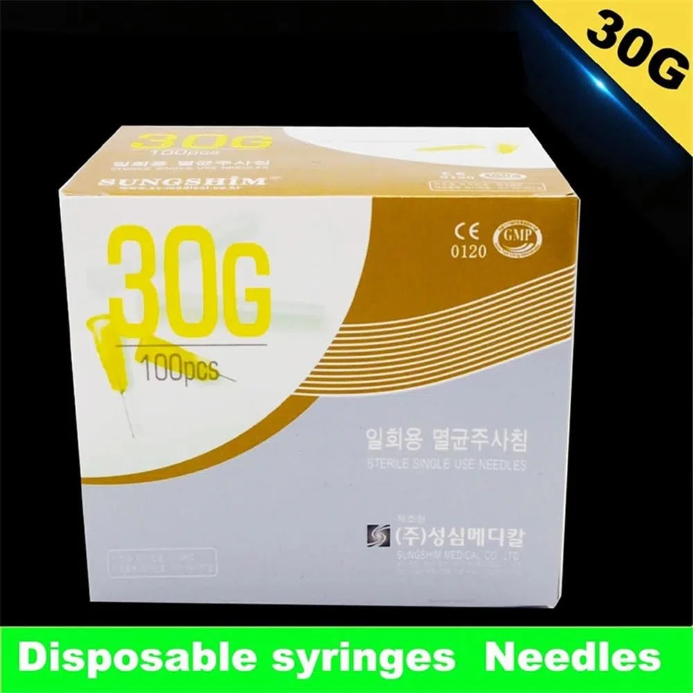 Cristalería de Laboratorio Agujas pequeñas 30G * 4 mm, 30G * 13 mm, 30G * 25 mm Agujas ultrafinas(30Gx4mm - 50pcs)