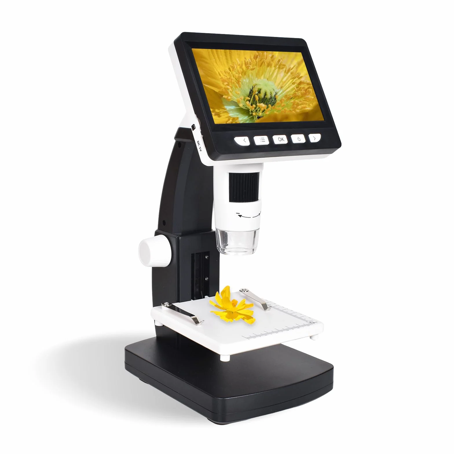 Microscopio Digital LCD, Aumento de 50x a 1000x, Pantalla de 4,3 Pulgadas, Resolución de 1080P, Lente de 2 Millones de Píxeles, con 8 Luces LED, Conectable a PC, Computadora portátil