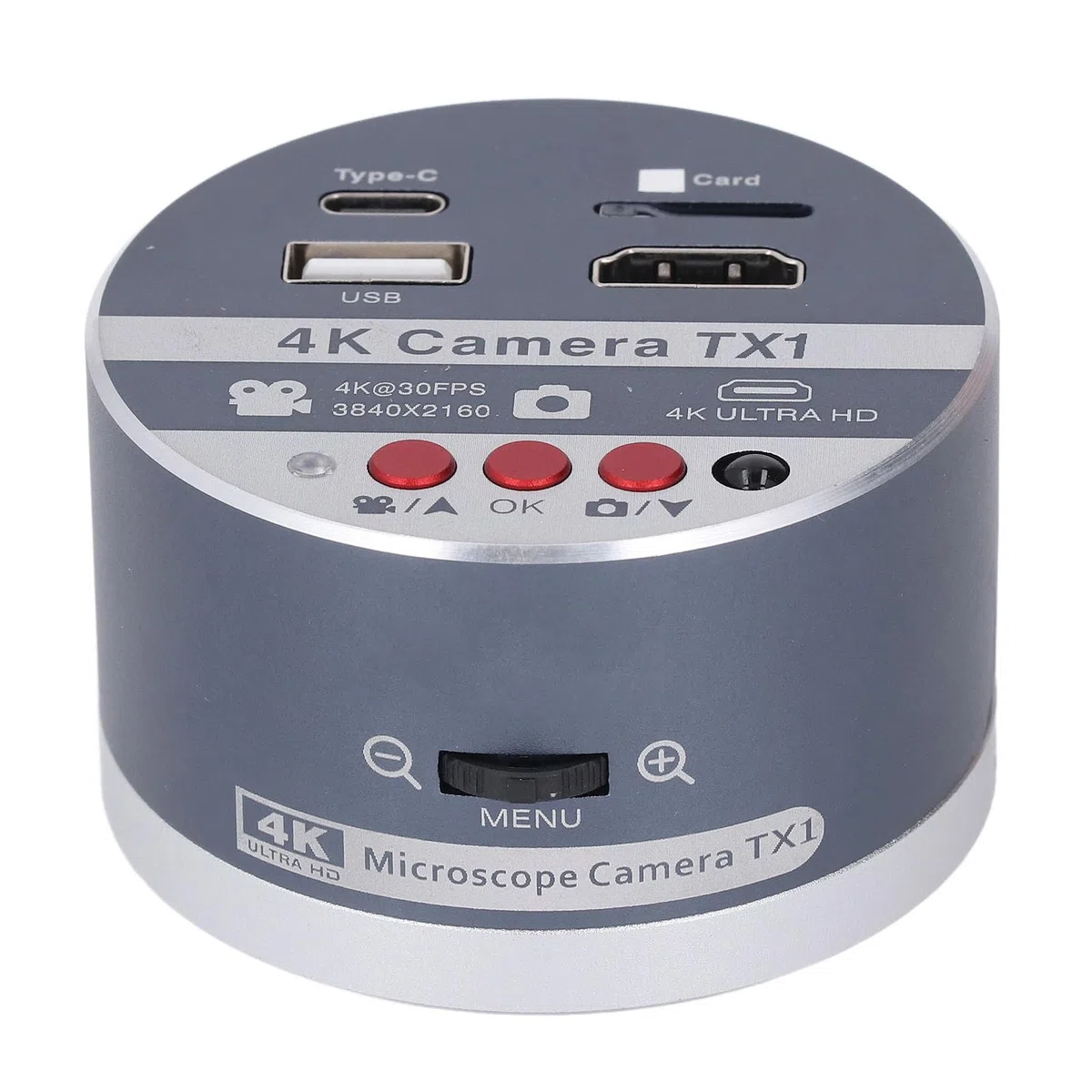 Cámara Microscópica 4K con Sensor IMX678 y Lente de 1/1,8 Pulgadas para Laboratorio Microscopio Digital Cámara de Vídeo y Fotografía con Salida Dual UE