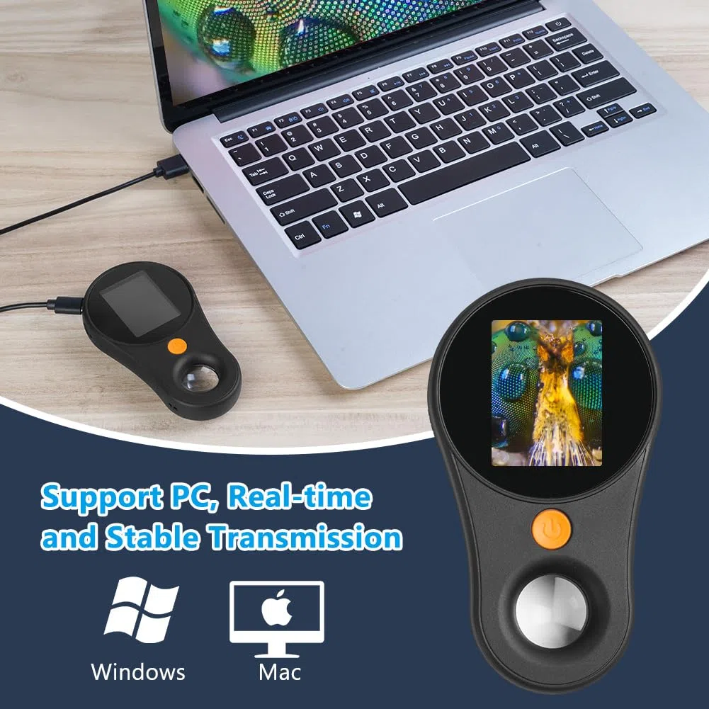 Microscopio para Niños,500 X Microscopio Portátil,Pantalla IPS de 2.0'' con 8 Luces LED Ajustables,Recargable con Grabación de Fotos y Videos,Regalo para Navidad,Año Nuevo,Cumpleaños