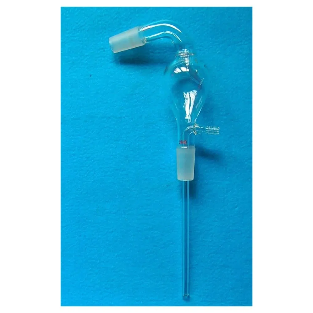 Material de laboratorio inclinado con cabezal vapor vidrio 24/40 100 ml Equipamiento de laboratorio