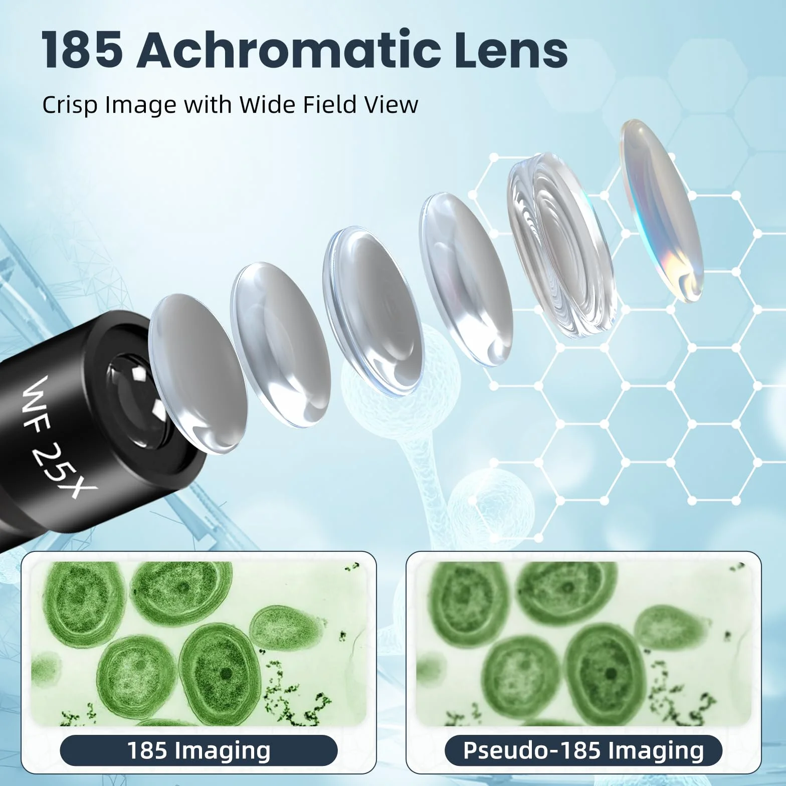 Microscopio 40-2000x, Microscopio óPtico MetáLico con Oculares De 10x Y 25x, Objetivos De 4x10x Y 40x Y Lupa De 2X. Ideal para Adultos Y NiñOs