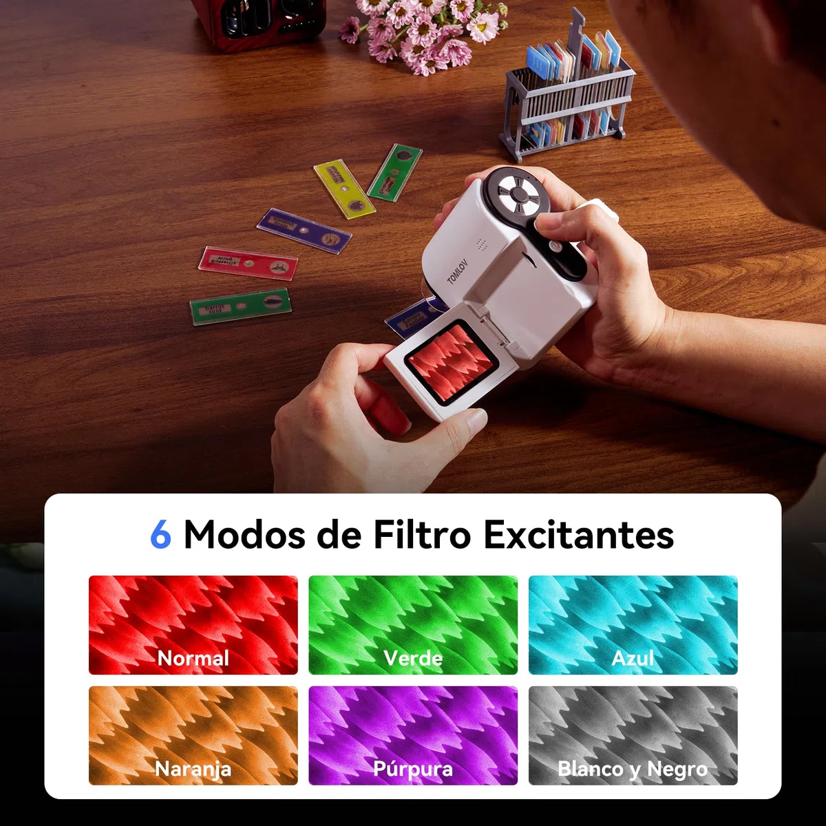 TOMLOV P20 Microscopio Digital Portátil para Niños, Miniscopio Multifuncional, Cámara DV 1080P Portátil con Pantalla LCD Plegable de 2", Compatible con MacOS y Windows, 4 Horas, 6 Preparaciones, 32GB