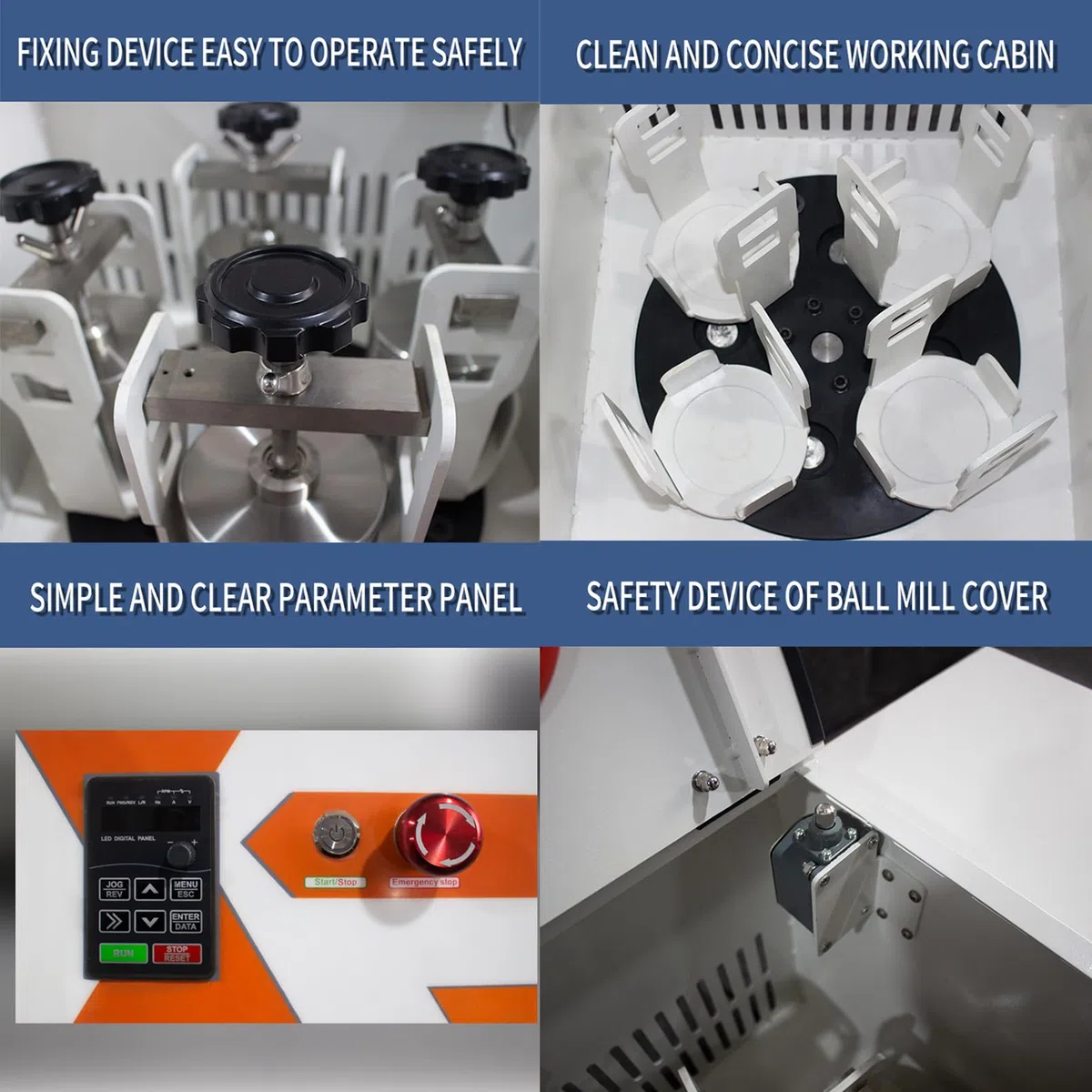 Molinillo de laboratorio con velocidad ajustable para muestras húmedas y secas, ideal para investigación científica y procesamiento de materiales