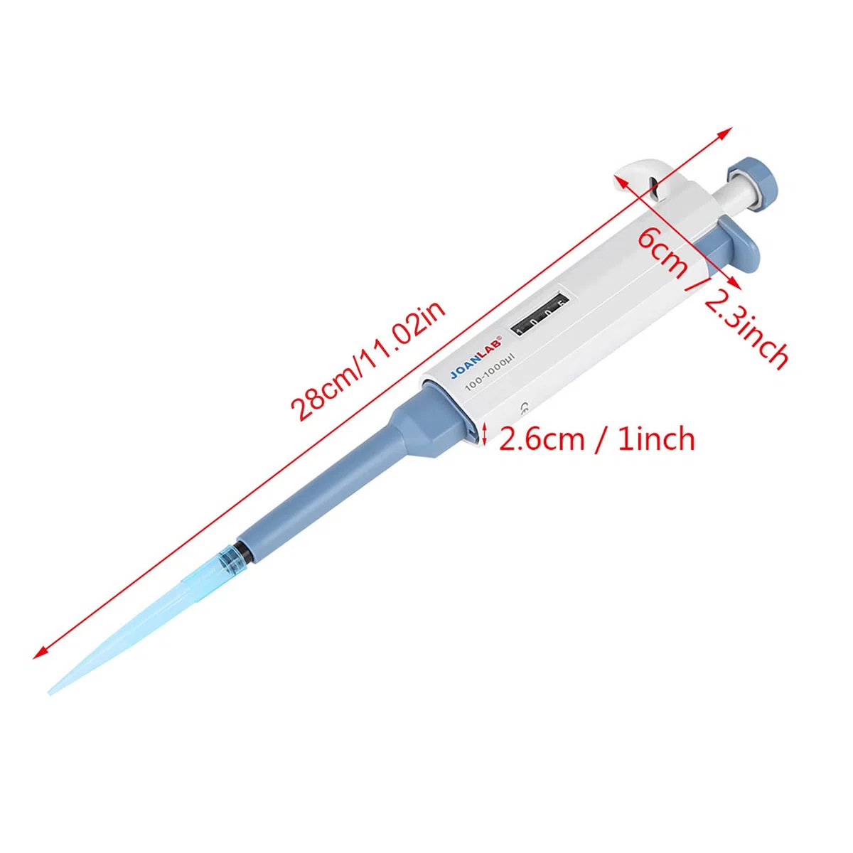 Micropipeta de Laboratorio, Micropipeta de Volumen Ajustable de un Solo Canal Micropipeta de Alta Precisión Pipeta de Volumen Variable 20~200ul para Laboratorio de Ciencias