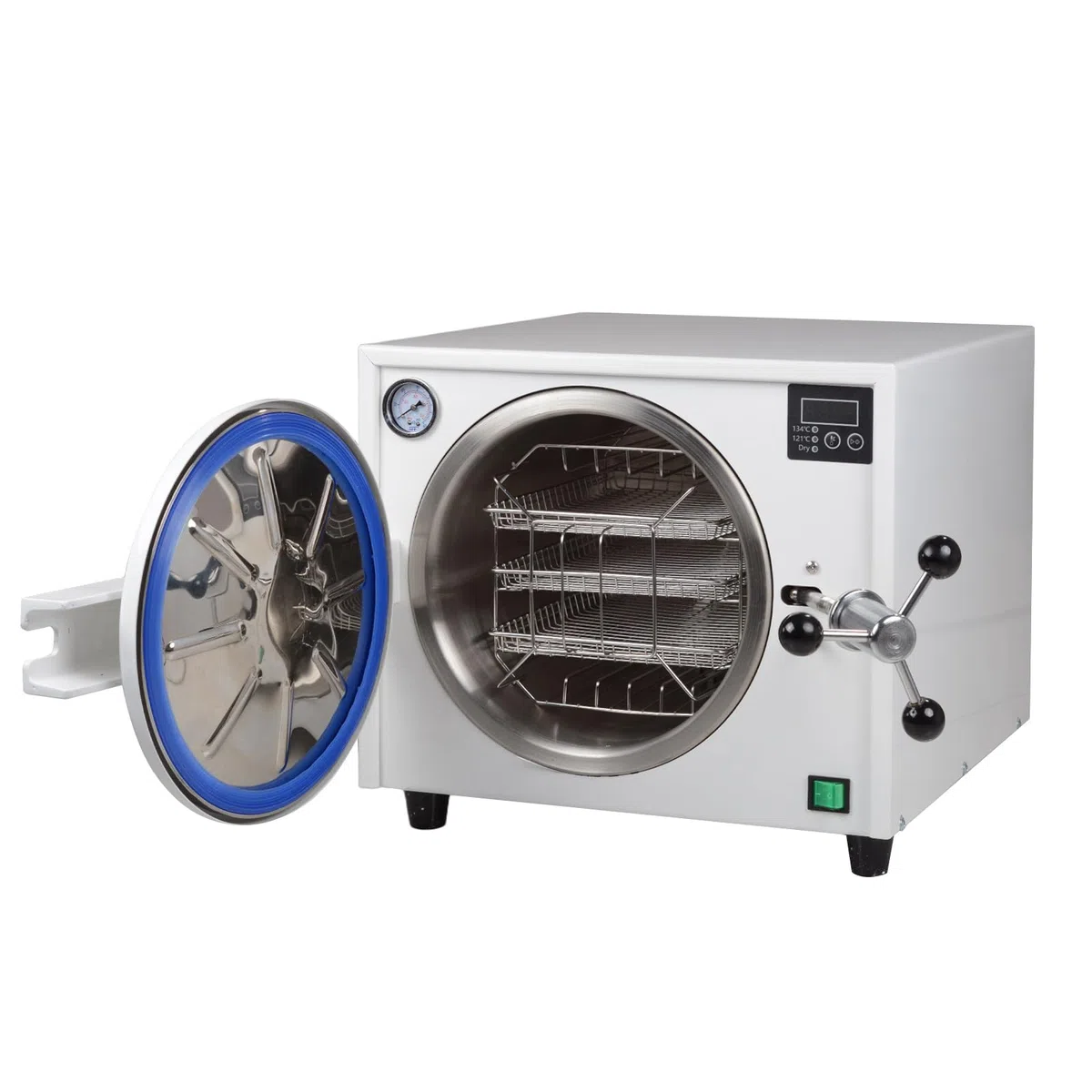 Esterilizador de vapor de alta presión de autoclave de 18L con función de secado,Pantalla LCD digital,Cerradura de puerta de doble control,Equipo de laboratorio de acero inoxidable