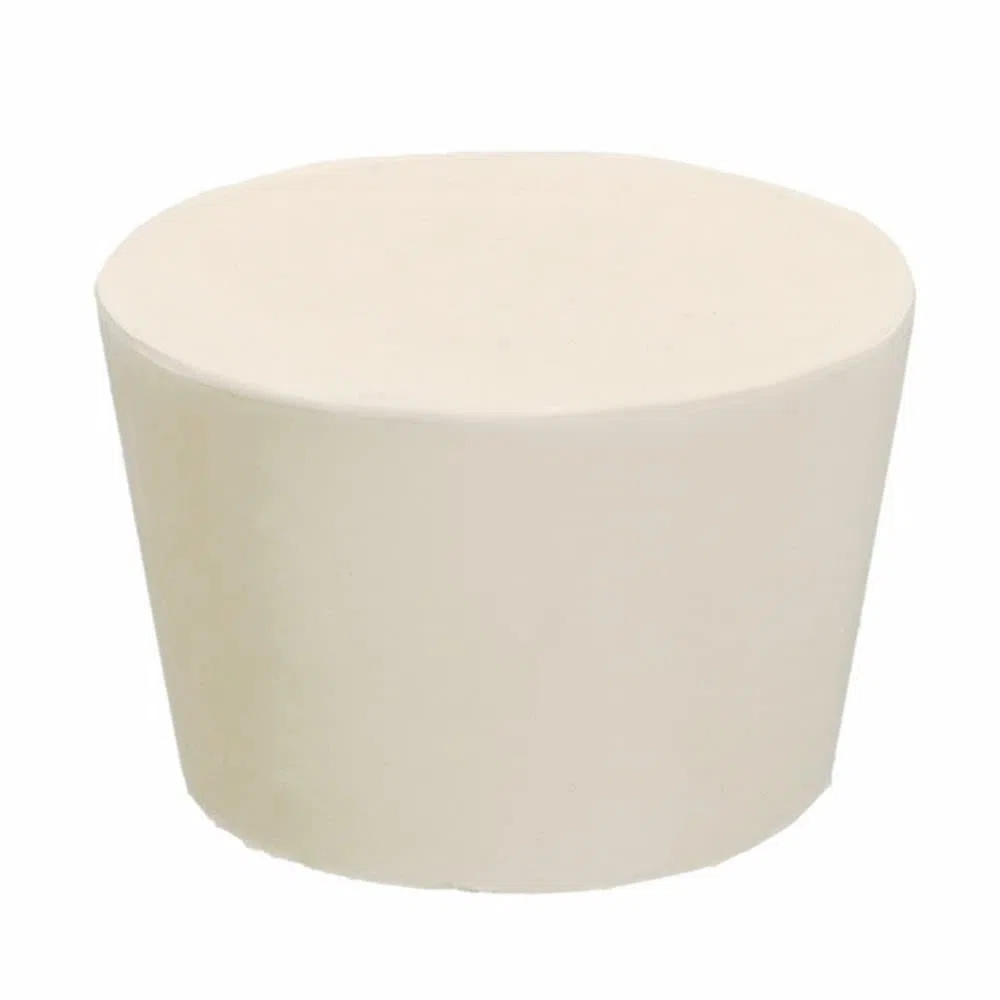 19 # Tapones de goma sólida, tapón de goma de laboratorio blanco botella de tanque de sellado a presión tapón de agujero cónico, 1 paquete