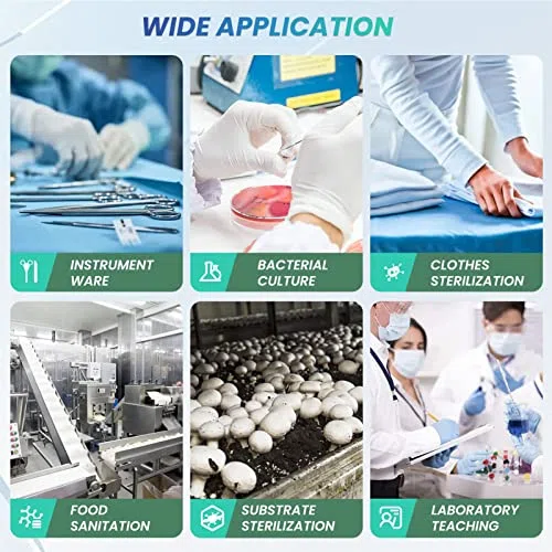 Esterilizador a vapor portátil de autoclave para laboratorio - Vertical con prevención de quemaduras en seco y sistema de tres válvulas