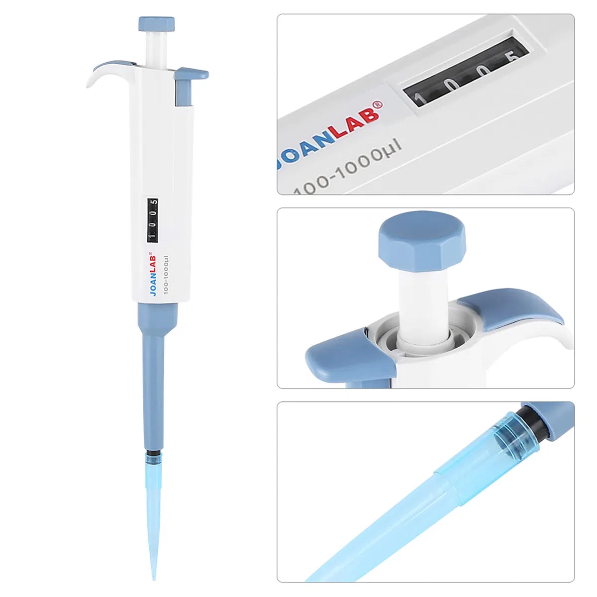 Micropipeta de Laboratorio, Micropipeta de Volumen Ajustable de un Solo Canal Micropipeta de Alta Precisión Pipeta de Volumen Variable 20~200ul para Laboratorio de Ciencias