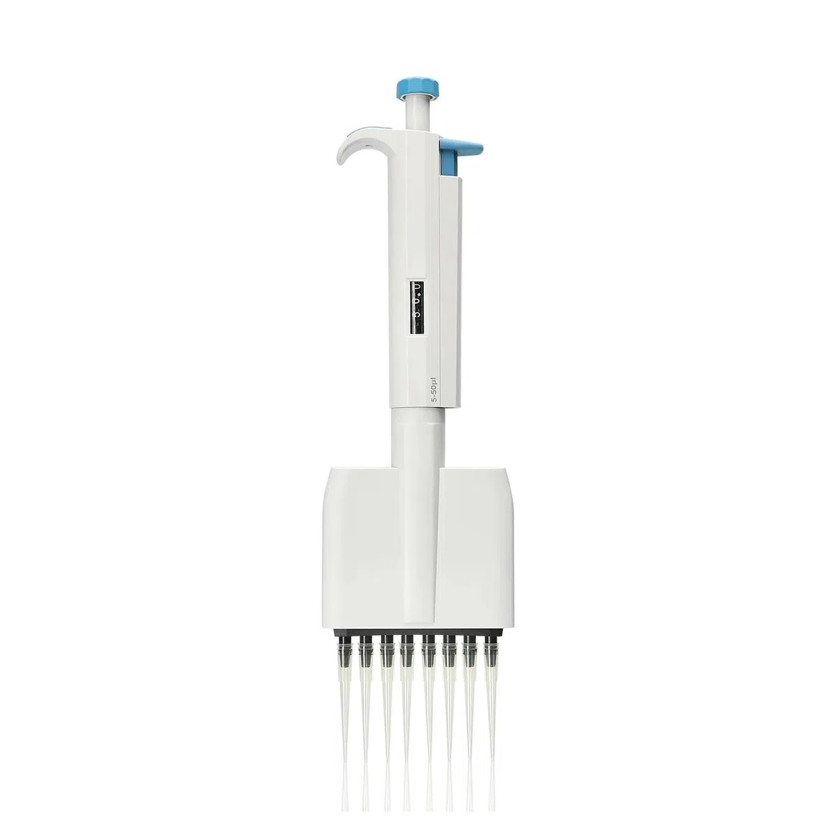 Pistola de pipeta multicanal de volumen ajustable, 8 canales, equipo de laboratorio, maquinaria(5-50ul)