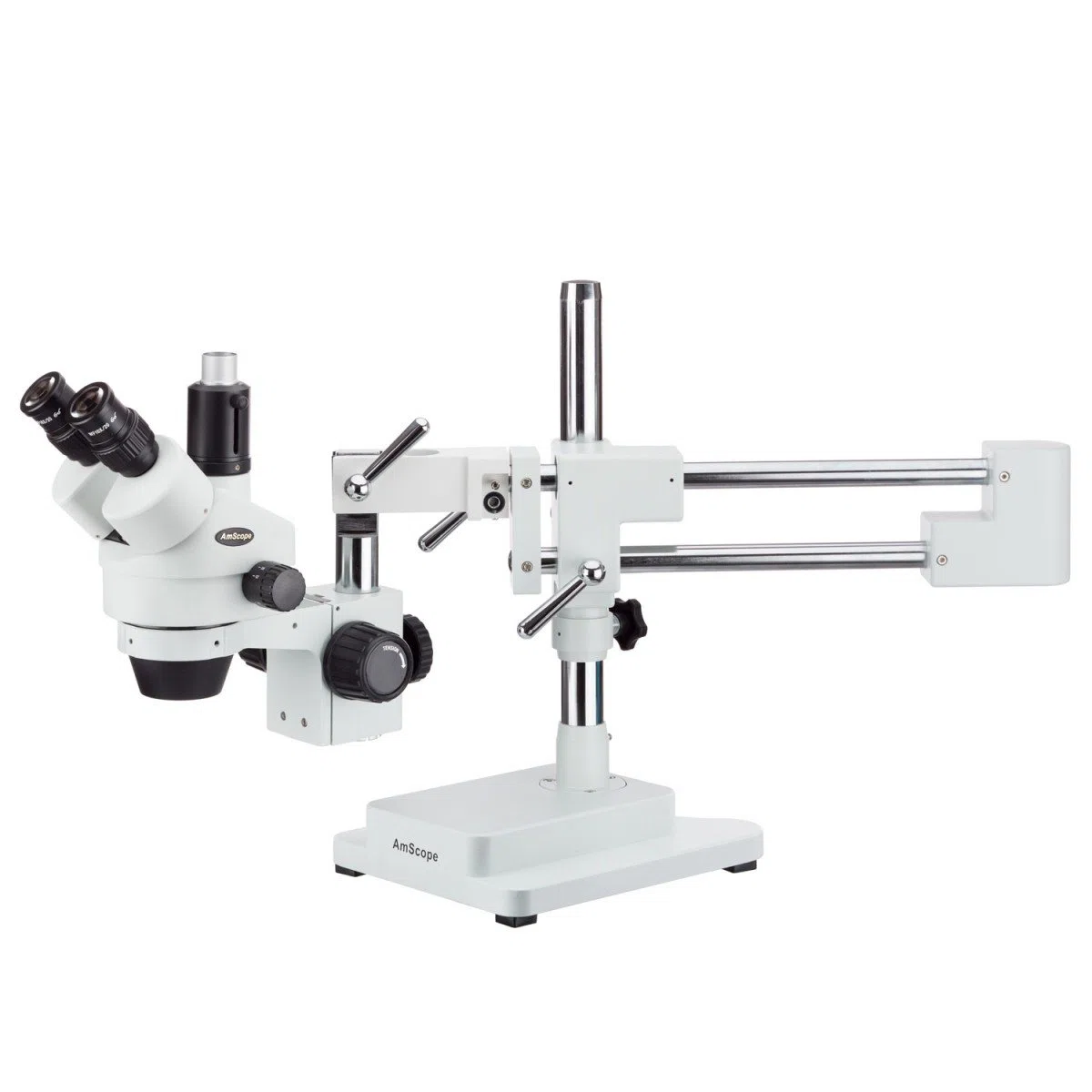 AmScope SM-4TPX-144 - Microscopio estéreo (144 ledes, 3,5X-45X), Color Blanco