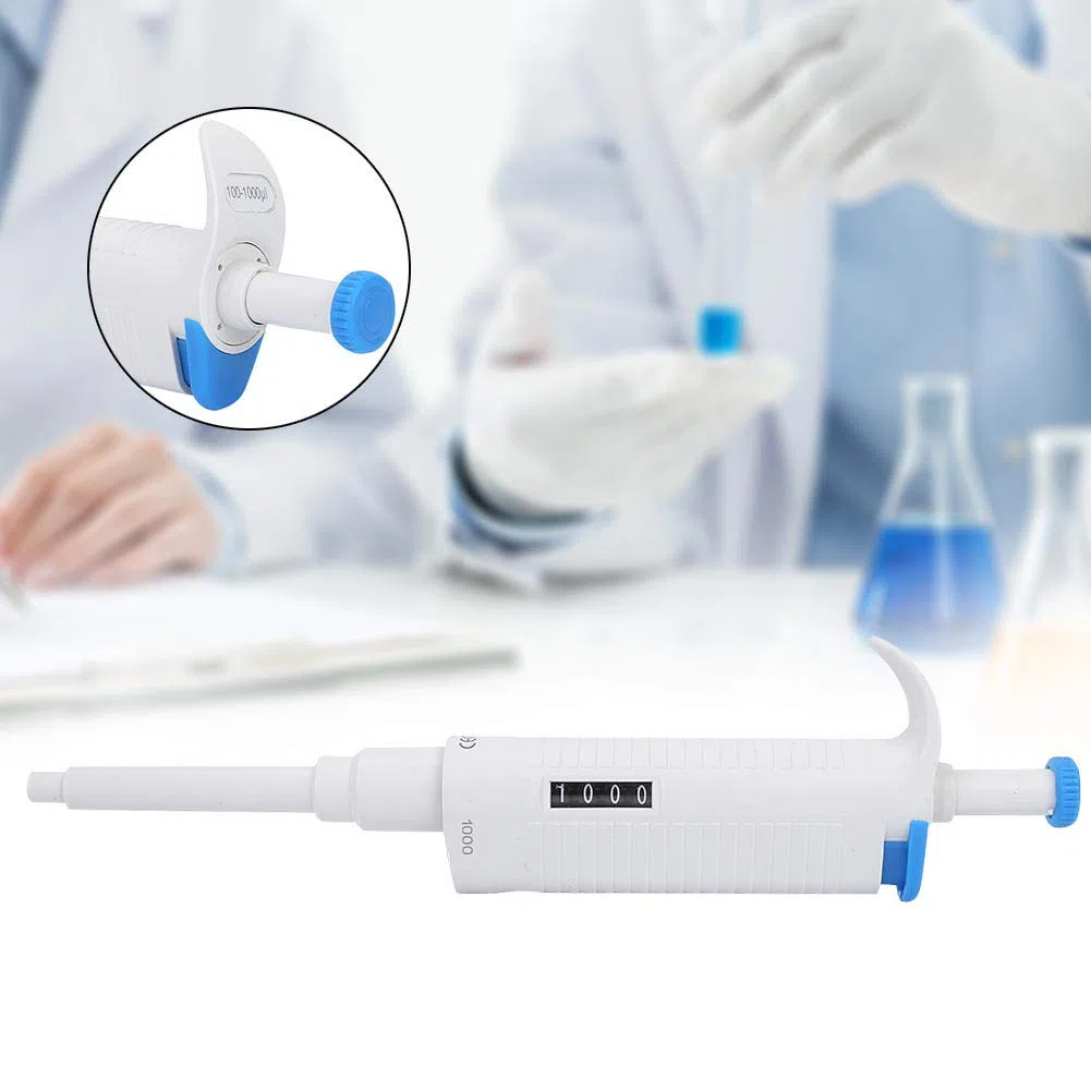 Pipeta Líquida, 100-1000ul Filtro Cónico Micropipeta Pipeta Manual con Cabezal De Succión para Profesores De Laboratorio