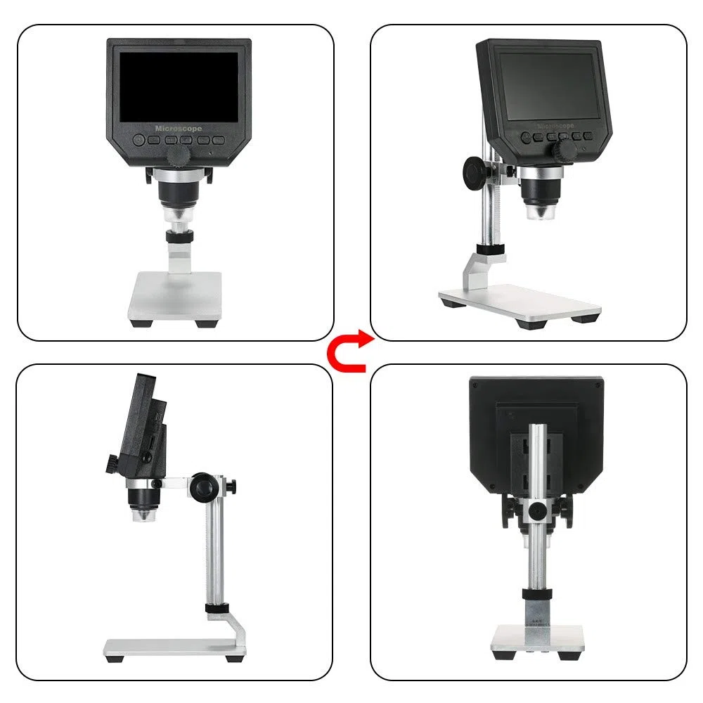 Soporte de aleación de Aluminio para microscopio Digital USB/Wi-Fi, Montaje de Metal de diámetro Universal con Estuche de Transporte para microscopio