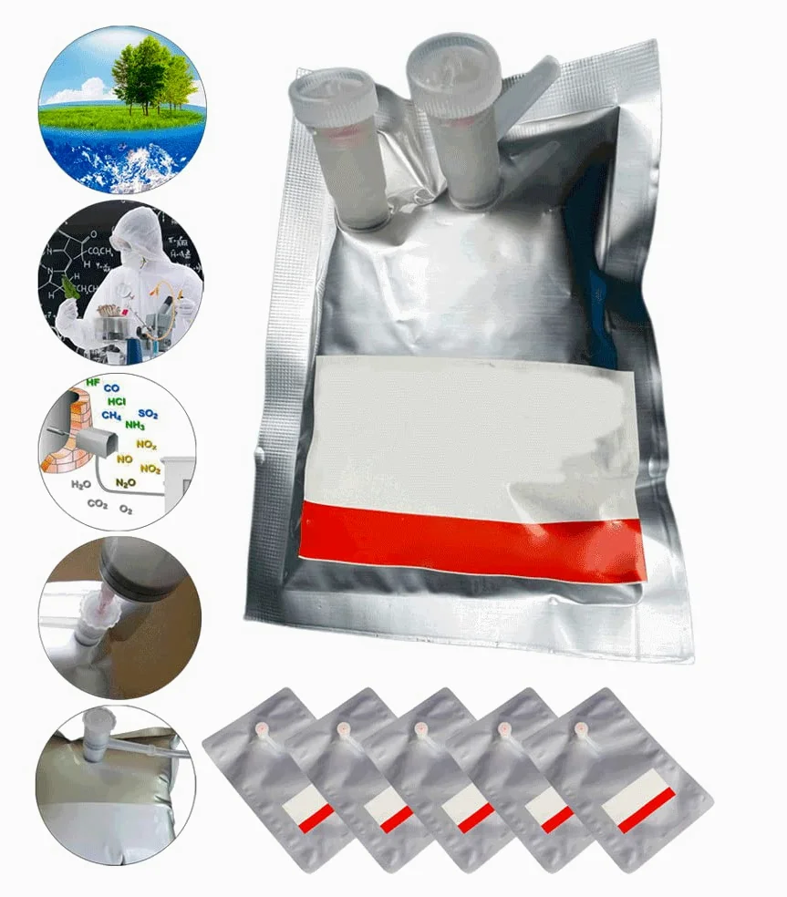 Bolsas de muestreo de gas con válvula - 5 unidades, 1 L a 30 L, de PTFE, for recolección y almacenamiento de aluminio, for uso industrial(1L Single)