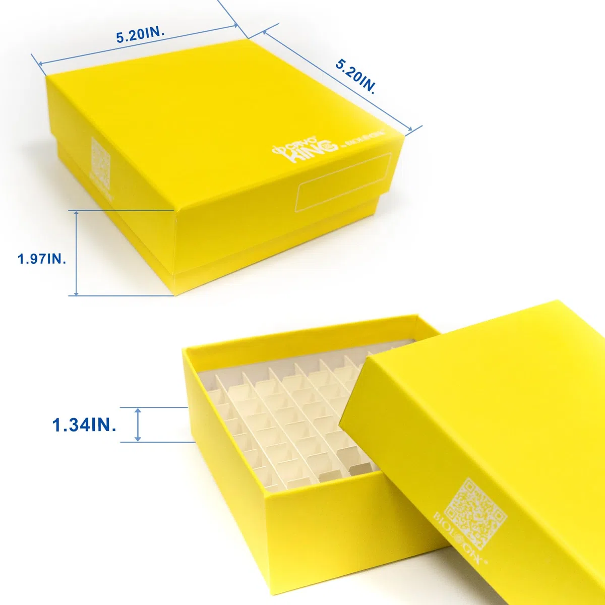 Juego de 5 cajas de cartón para microcentrifugadoras, para 1,5 – 2,0 mililitros de microtubos y criogatos, 81 plazas, con lámina