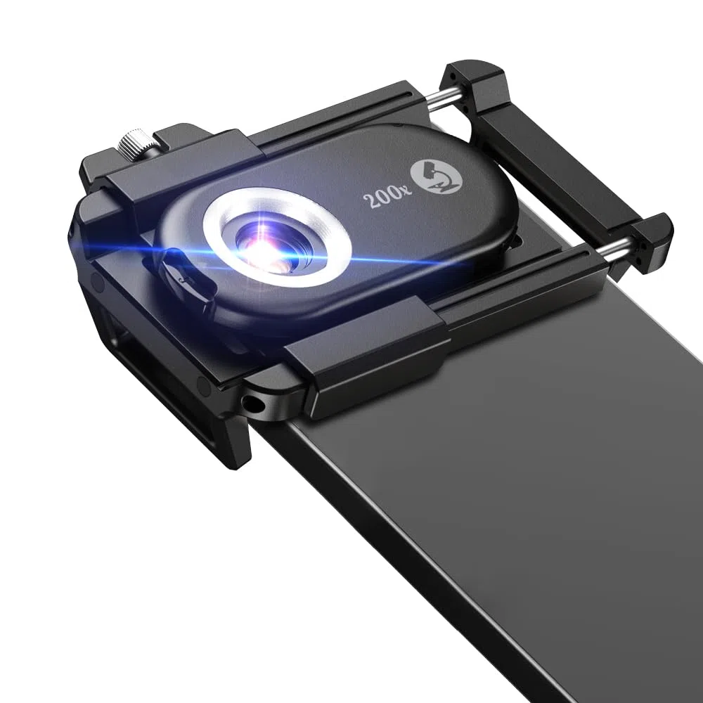 APEXEL Microscopio 200X para teléfono portátil, Explora el Mundo microscópico con el microscopio para Smartphone