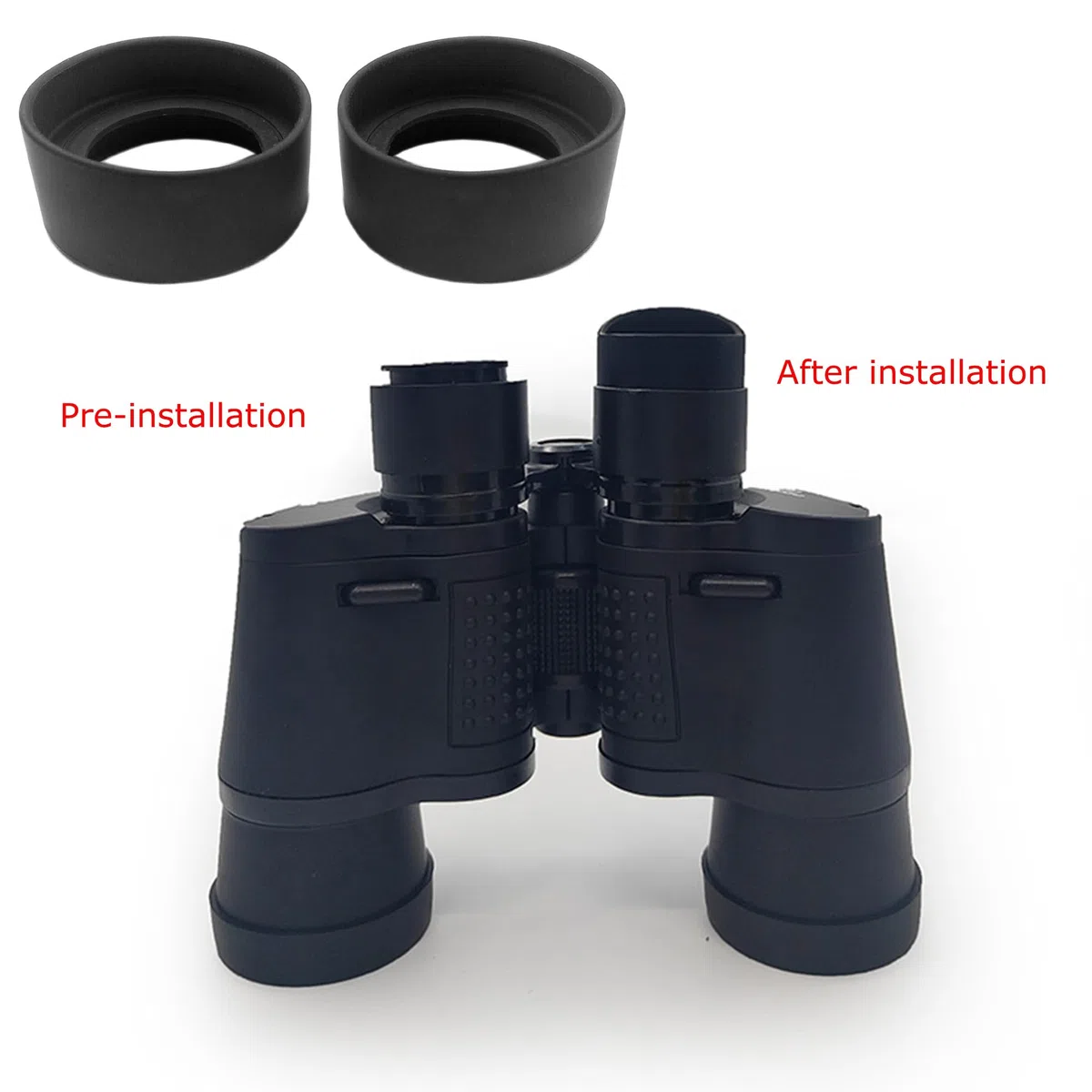 4 PCS Copas de Goma para Ocular 34-38mm Protector Ocular de Goma Suave para Ocular Cubierta de Goma para Ocular para microscopio estereoscópico Goma Suave ángulo Plano (34-38mm)