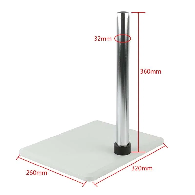Soporte de microscopio de brazo resistente, soporte ajustable con enfoque de riel de acero, para uso industrial de laboratorio de ciencias