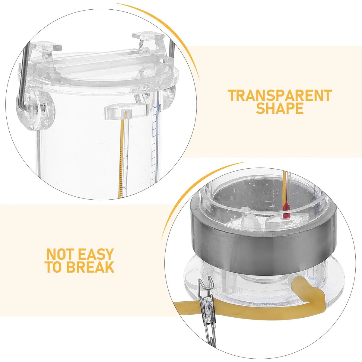 Zerodeko Muestreador de Agua Marina 1l de Acrílico Transparente Configuración de Acero Inoxidable, Equipo Científico Portátil para Muestreo de Aguas Profundas y Análisis de Color Aleatorio