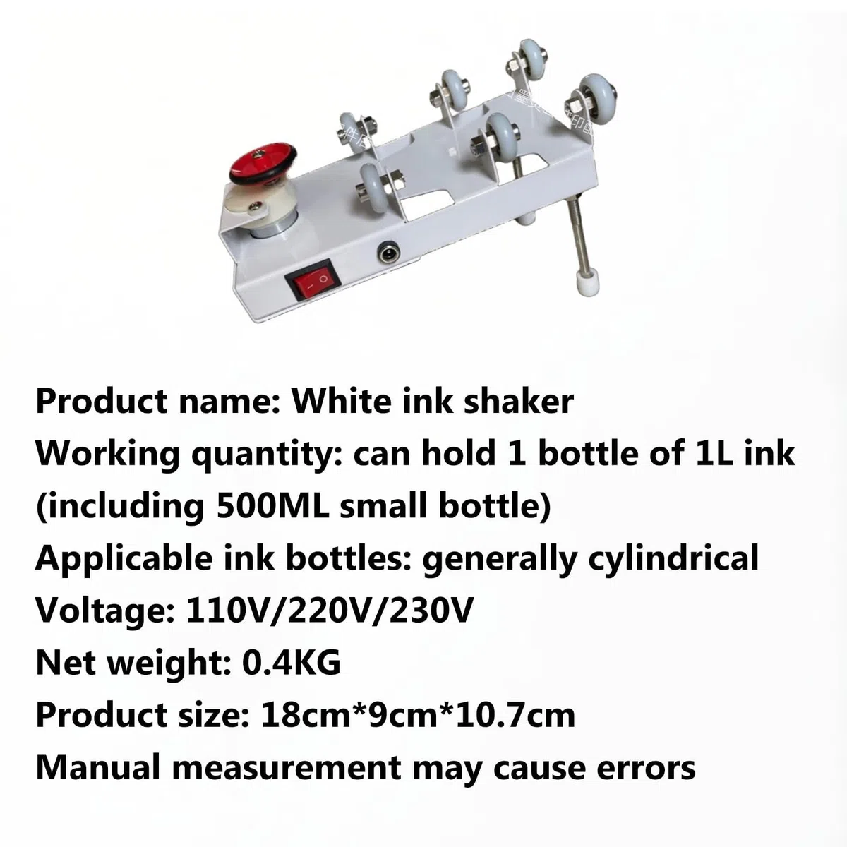 DIY Paint Shaker, Agitador De Pintura del Modelo De Mezclador Vortex, Puede Contener 1 Botella De Tinta 1l (Incluidas 500 Ml De Botellas Pequeñas), para Botellas De Tinta Cilíndricas, Pintura