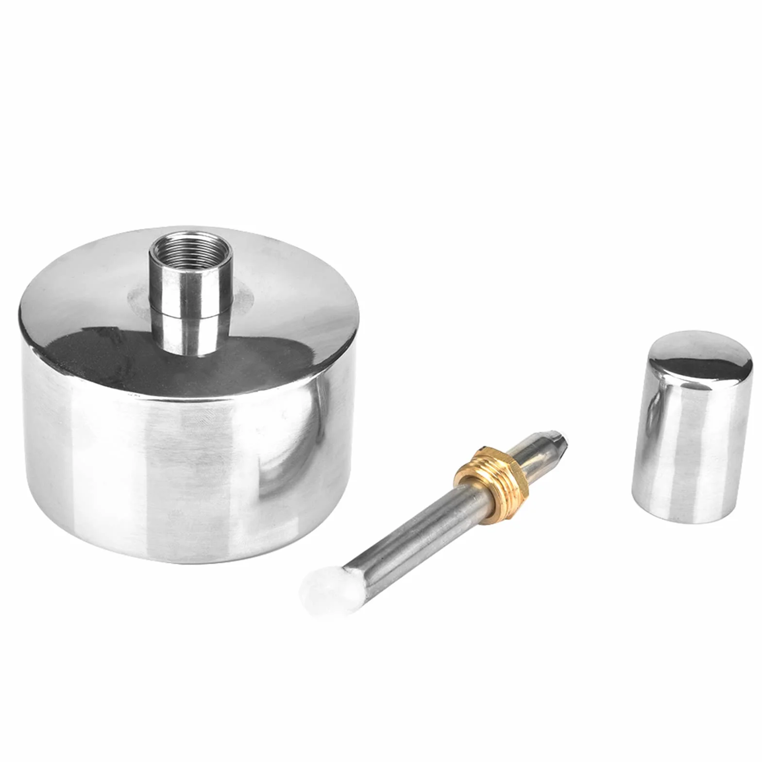 Fafeicy Lámpara de Alcohol 400ml, Quemador de Acero Inoxidable 304 con Base de Cobre, Diseño Elegante para Decoración y Uso Doméstico, Mecha Ajustable y Segura