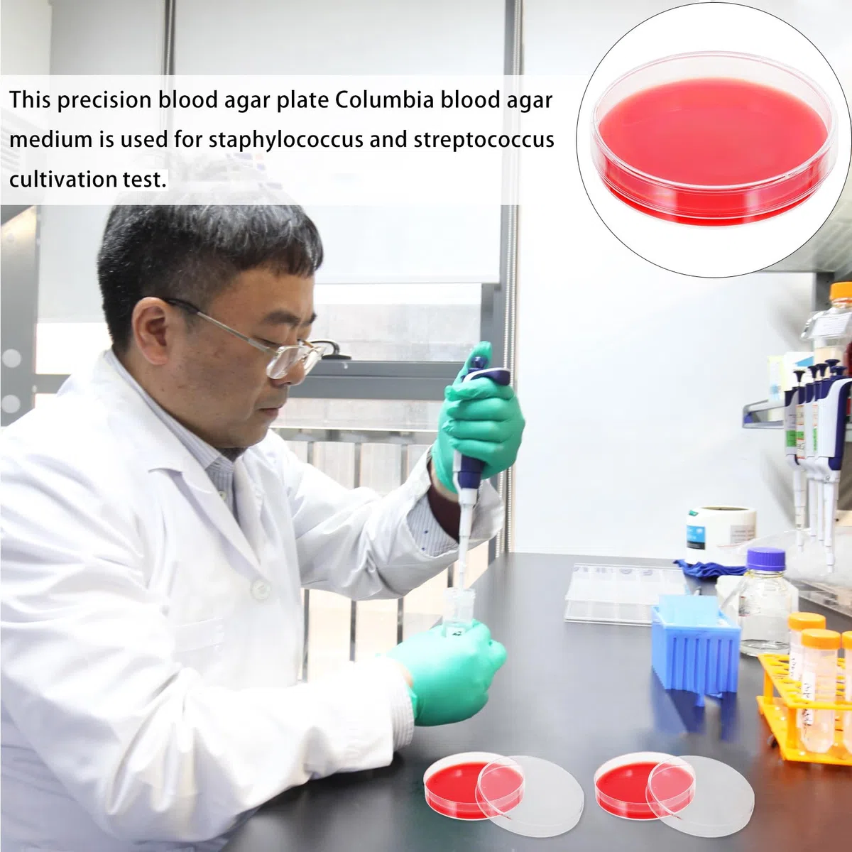 ULTECHNOVO de Cultivo Moldeado de Precisión para Laboratorio 10 Placas de Agar Rojo Material PE Ideales para Instituciones y Cultivo de Estafilococos