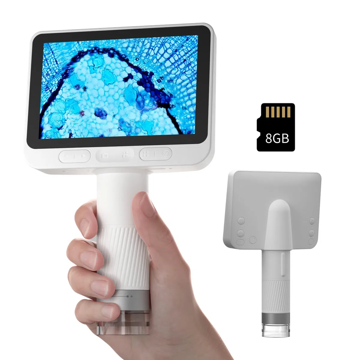BEAVERLAB Microscopio para niños, microscopio Digital 1600X HD, microscopio para niños de 4 a 12 años, microscopio Digital con Pantalla IPS de 4 Pulgadas, microscopio para Android, iOS, computadora