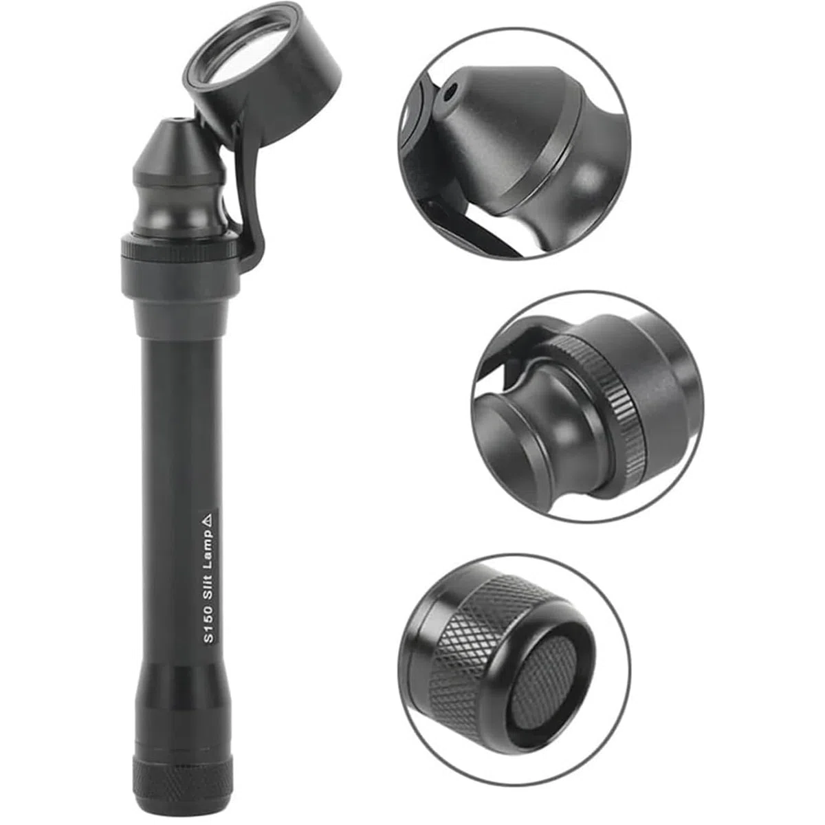 Microscopio de lámpara de hendidura portátil, microscopio de lámpara de hendidura portátil con LED, aumento de 5x, hendidura ajustable, para clínicas veterinarias, oftalmología, laboratorios y centros