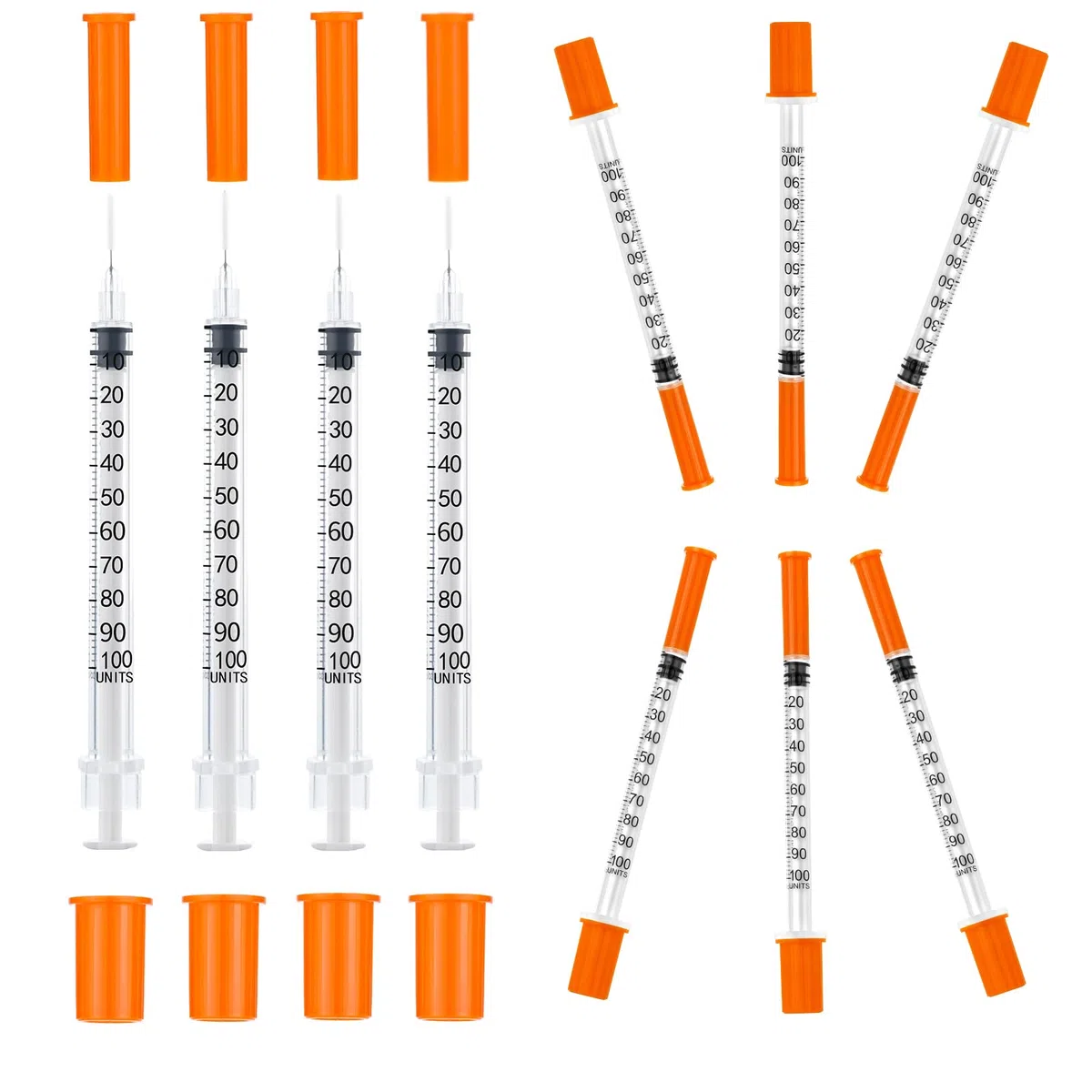 100 unidades de tubo de plástico de 1 ml/cc (31 g, 6 mm), herramientas de medición multiusos, empaquetadas individualmente, accesorios de laboratorio (100)
