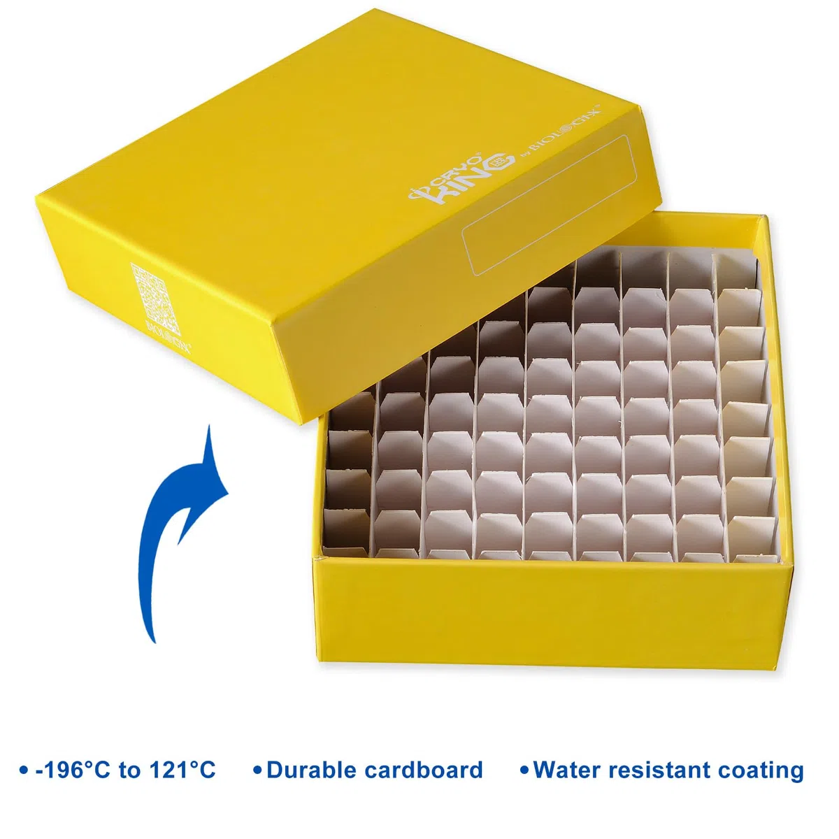 Juego de 5 cajas de cartón para microcentrifugadoras, para 1,5 – 2,0 mililitros de microtubos y criogatos, 81 plazas, con lámina